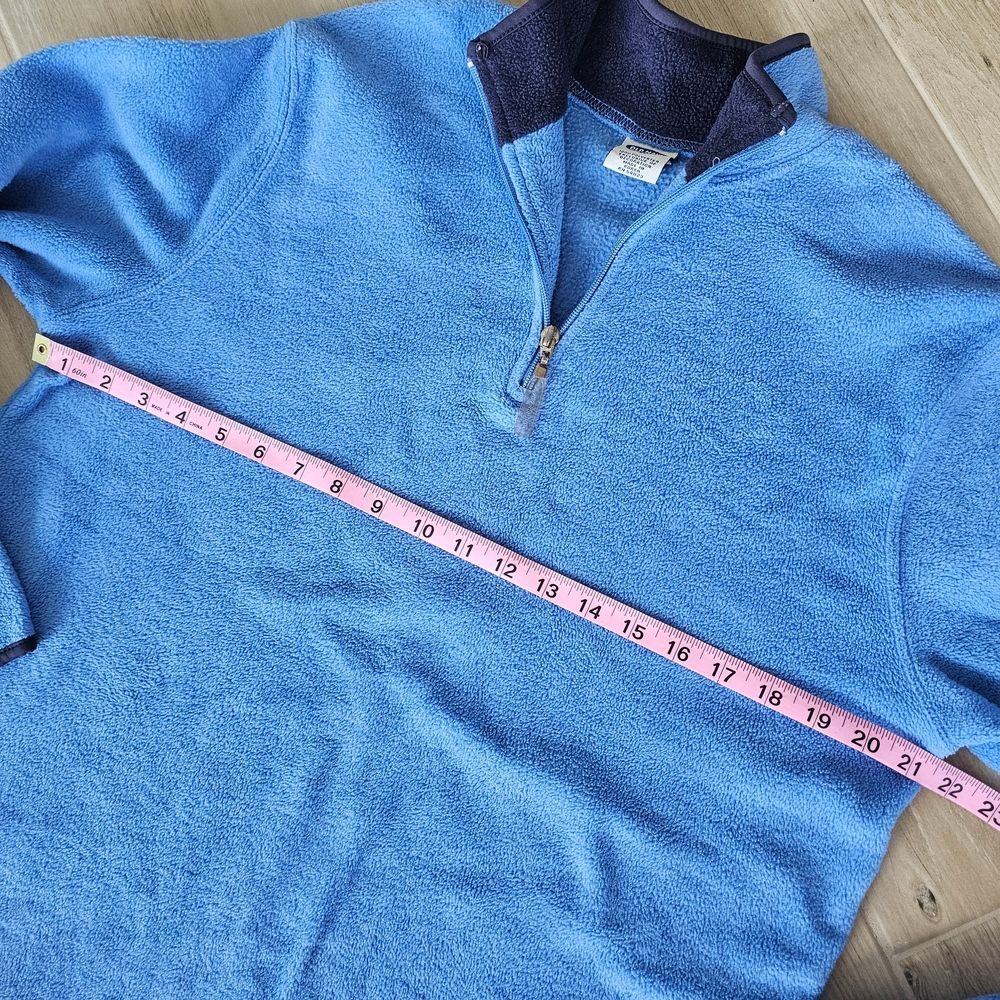 Vintage Old Navy Quarter Zip Fleece Pullover in Light Blue, Sz XL - Picture 6 of 6
